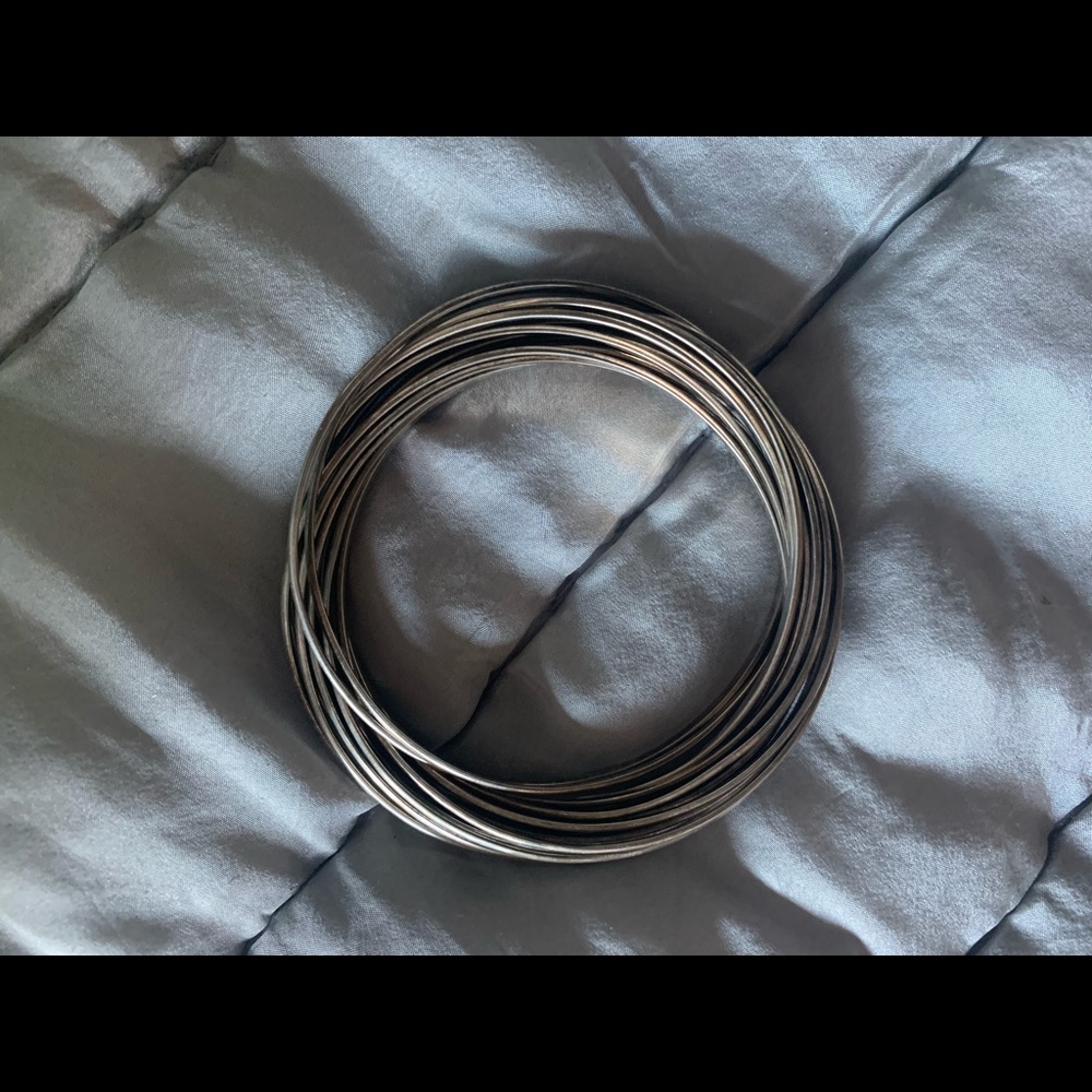 Pure silver interlocking bracelet - Picture 2 of 2
